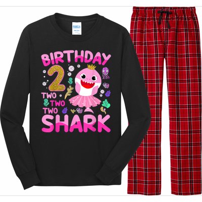 Baby Cute Shark 2nd Birthday Boy Girl 2 Year Old Gifts Long Sleeve Pajama Set