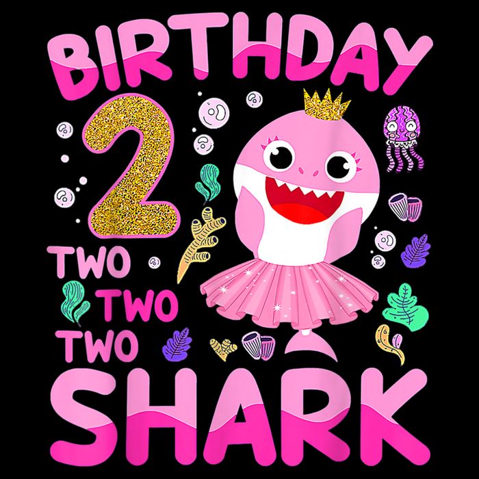 Baby Cute Shark 2nd Birthday Boy Girl 2 Year Old Gifts 16 in Basic Backpack