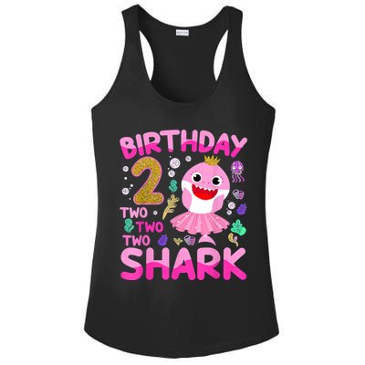 Baby Cute Shark 2nd Birthday Boy Girl 2 Year Old Gifts Ladies PosiCharge Competitor Racerback Tank