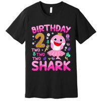 Baby Cute Shark 2nd Birthday Boy Girl 2 Year Old Gifts Premium T-Shirt