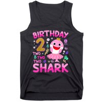 Baby Cute Shark 2nd Birthday Boy Girl 2 Year Old Gifts Tank Top