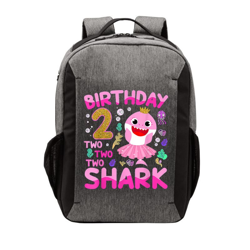 Baby Cute Shark 2nd Birthday Boy Girl 2 Year Old Gifts Vector Backpack