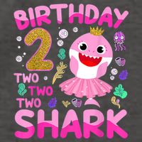 Baby Cute Shark 2nd Birthday Boy Girl 2 Year Old Gifts Vector Backpack