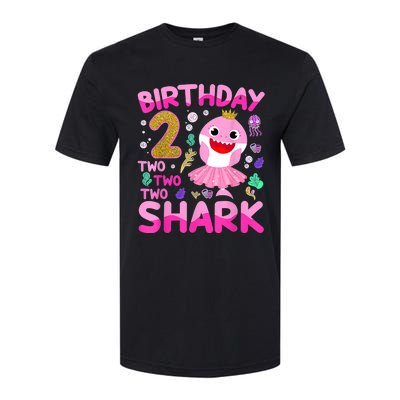 Baby Cute Shark 2nd Birthday Boy Girl 2 Year Old Gifts Softstyle CVC T-Shirt