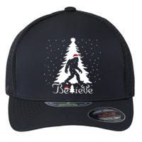 Believe Christmas Santa Bigfoot Hat Xmas Pj Costume Flexfit Unipanel Trucker Cap