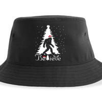 Believe Christmas Santa Bigfoot Hat Xmas Pj Costume Sustainable Bucket Hat