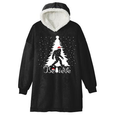 Believe Christmas Santa Bigfoot Hat Xmas Pj Costume Hooded Wearable Blanket