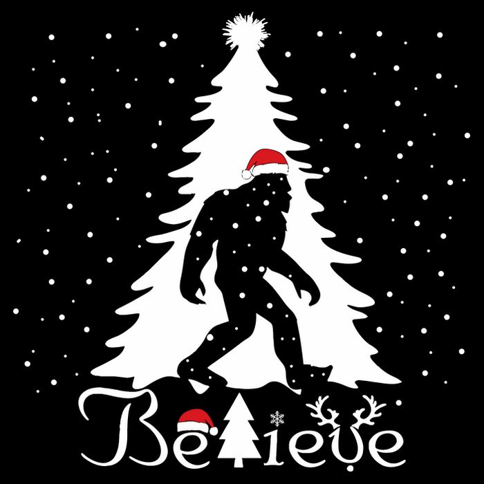 Believe Christmas Santa Bigfoot Hat Xmas Pj Costume Button