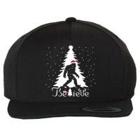 Believe Christmas Santa Bigfoot Hat Xmas Pj Costume Wool Snapback Cap