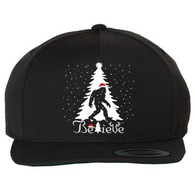 Believe Christmas Santa Bigfoot Hat Xmas Pj Costume Wool Snapback Cap