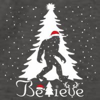 Believe Christmas Santa Bigfoot Hat Xmas Pj Costume Vector Backpack