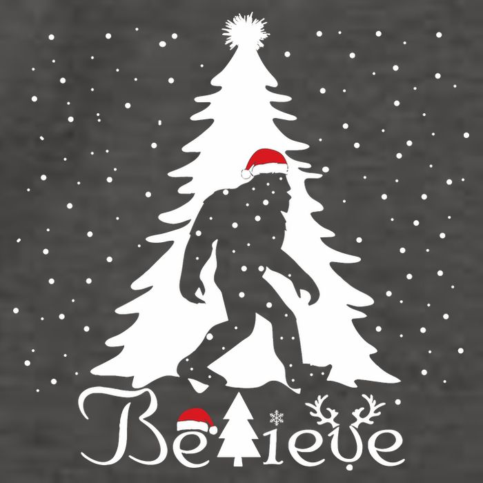 Believe Christmas Santa Bigfoot Hat Xmas Pj Costume Vector Backpack