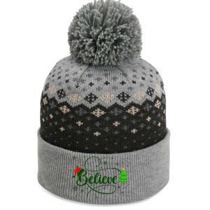 Believe Christmas Santa Holiday The Baniff Cuffed Pom Beanie