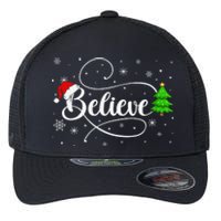 Believe Christmas Santa Holiday Flexfit Unipanel Trucker Cap