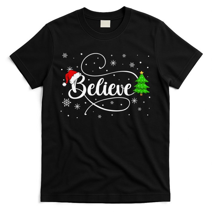 Believe Christmas Santa Holiday T-Shirt