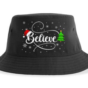 Believe Christmas Santa Holiday Sustainable Bucket Hat