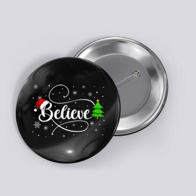 Believe Christmas Santa Holiday Button