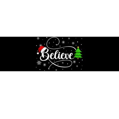 Believe Christmas Santa Holiday Bumper Sticker