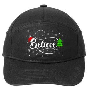 Believe Christmas Santa Holiday 7-Panel Snapback Hat