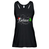 Believe Christmas Santa Holiday Ladies Essential Flowy Tank