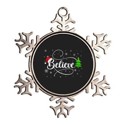 Believe Christmas Santa Holiday Metallic Star Ornament