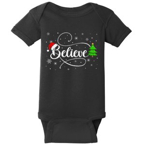 Believe Christmas Santa Holiday Baby Bodysuit