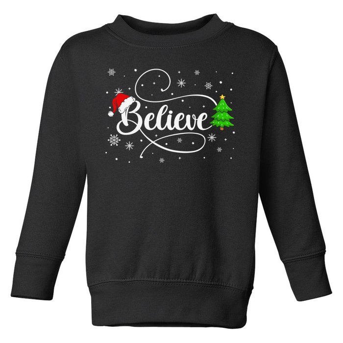 Believe Christmas Santa Holiday Toddler Sweatshirt