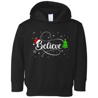 Believe Christmas Santa Holiday Toddler Hoodie