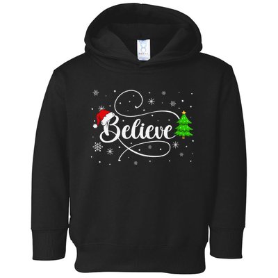 Believe Christmas Santa Holiday Toddler Hoodie