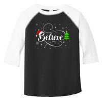 Believe Christmas Santa Holiday Toddler Fine Jersey T-Shirt