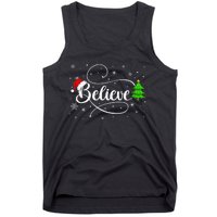 Believe Christmas Santa Holiday Tank Top