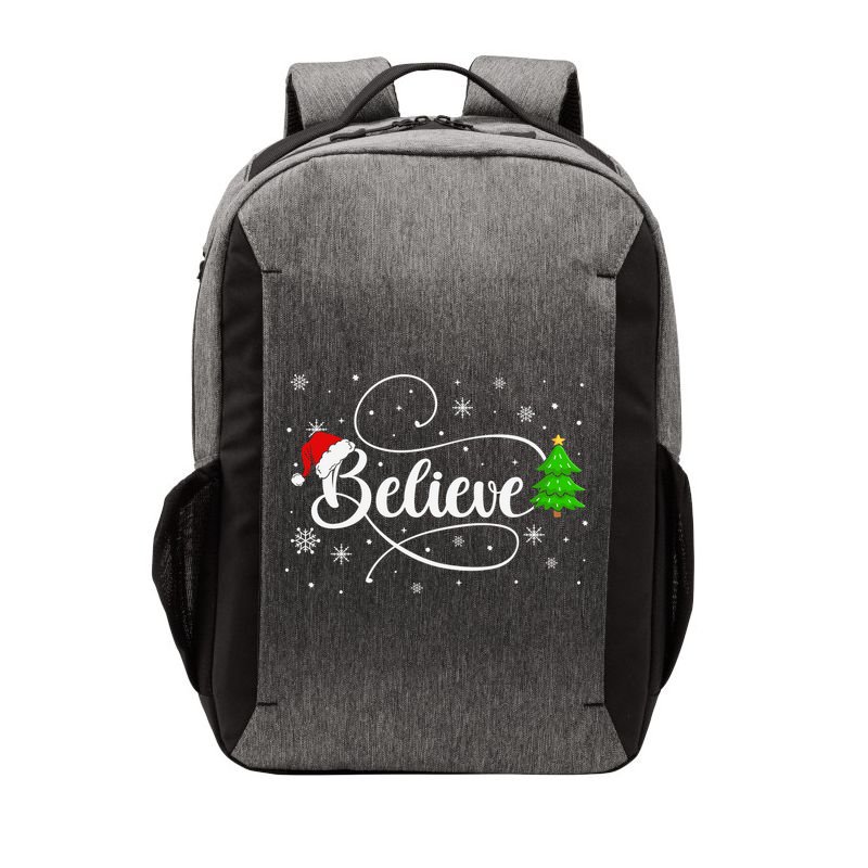 Believe Christmas Santa Holiday Vector Backpack