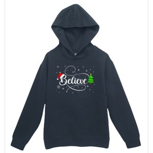 Believe Christmas Santa Holiday Urban Pullover Hoodie