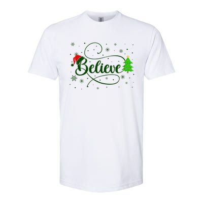 Believe Christmas Santa Holiday Softstyle® CVC T-Shirt