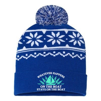 Boat Cruise Ship Family Vacation Trip Funny Gift USA-Made Snowflake Beanie