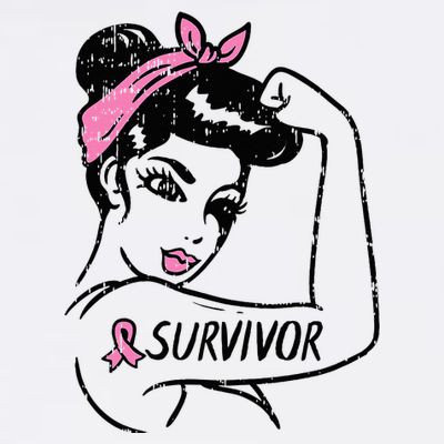 Breast Cancer Survivor Rosie Riveter Pink Awareness T-Shirt