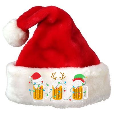 Beer Christmas Santa Reinbeer Christmas Light Premium Christmas Santa Hat