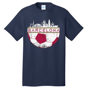 Barcelona City Skyline Soccer Sports Fans Cool Tall T-Shirt