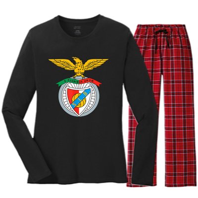 Benfica Club Supporter Fan Portugal Portuguese Women's Long Sleeve Flannel Pajama Set 