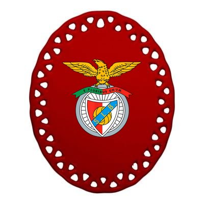 Benfica Club Supporter Fan Portugal Portuguese Ceramic Oval Ornament