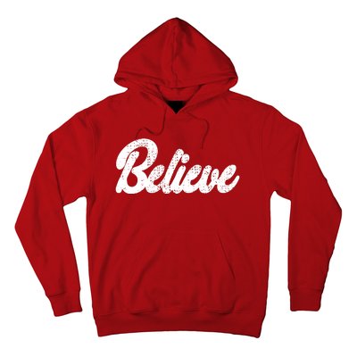 Believe Christmas Santa Holiday Vintage Retro Hoodie