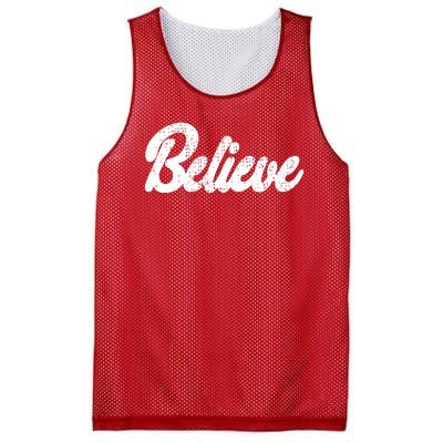 Believe Christmas Santa Holiday Vintage Retro Mesh Reversible Basketball Jersey Tank