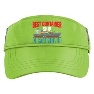 Best Container Ship Captain Ever Maritime Cargo Ship Gift Adult Drive Performance Visor