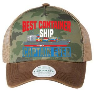 Best Container Ship Captain Ever Maritime Cargo Ship Gift Legacy Tie Dye Trucker Hat