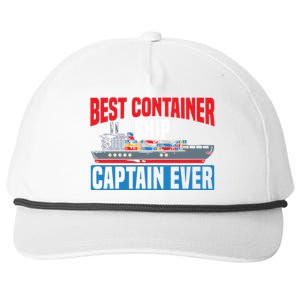 Best Container Ship Captain Ever Maritime Cargo Ship Gift Snapback Five-Panel Rope Hat