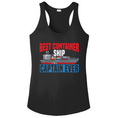 Best Container Ship Captain Ever Maritime Cargo Ship Gift Ladies PosiCharge Competitor Racerback Tank