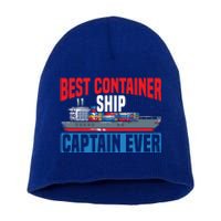 Best Container Ship Captain Ever Maritime Cargo Ship Gift Short Acrylic Beanie