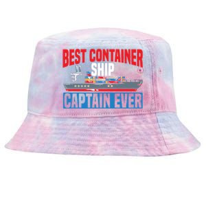 Best Container Ship Captain Ever Maritime Cargo Ship Gift Tie-Dyed Bucket Hat