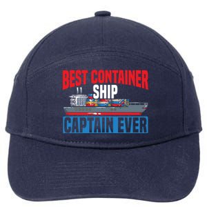 Best Container Ship Captain Ever Maritime Cargo Ship Gift 7-Panel Snapback Hat