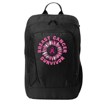 Breast Cancer Survivor Pink Ribbon City Backpack